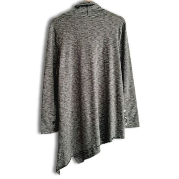 NEON BUDDHA Relaxed Fit Asymmetric Hem Sweatshirt Mockneck Melange Grey Sz S - Picture 7 of 12